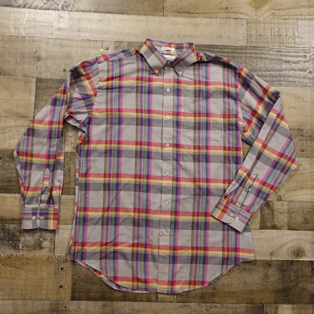 The Weekender Plaid Bud Berma Men’s Size Large Multicolor Button-Down‎ Shirt